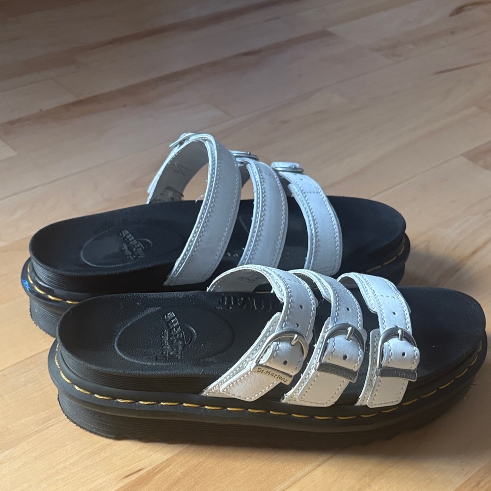 Dr. Martens Blaire White Sandals
